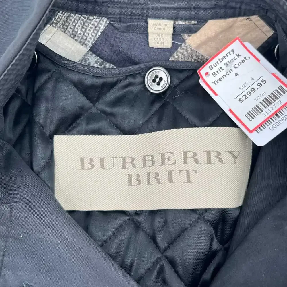 Burberry Brit Black Trench Coat | Women’s Regular 4 - Picture 3 of 11